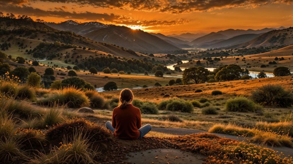 Woman meditating sunset 1368895 6702